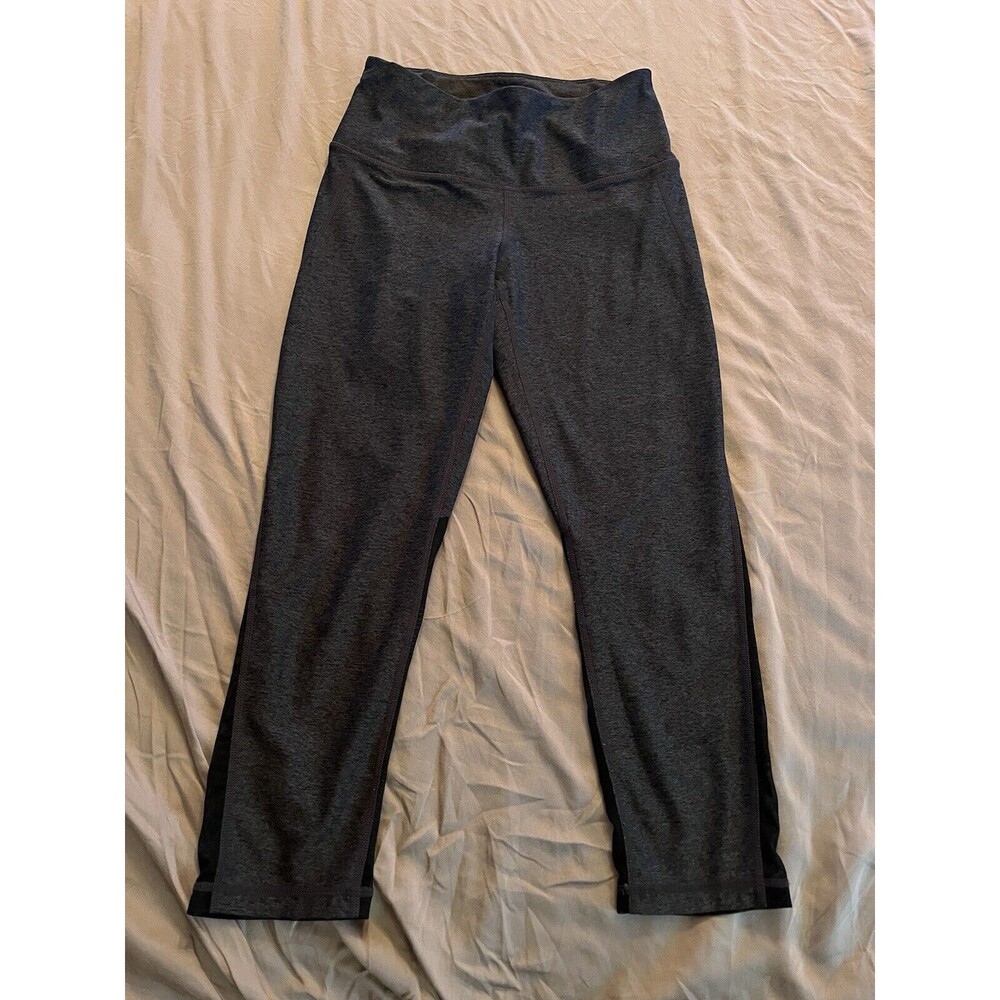 Zella Women’s Leggings X-Small XS Black Yoga Pilates Stretch W Sheer Panels